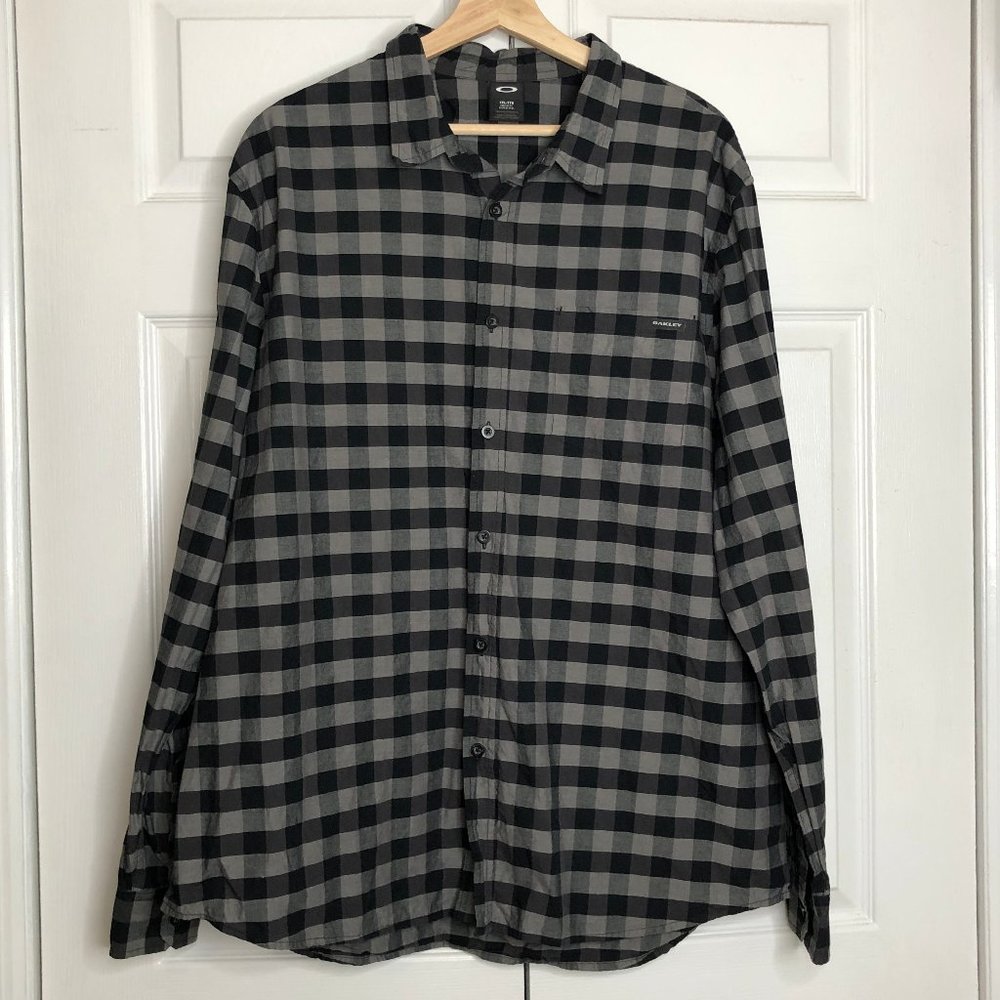 Oakley Black & Gray Buffalo Plaid Shirt